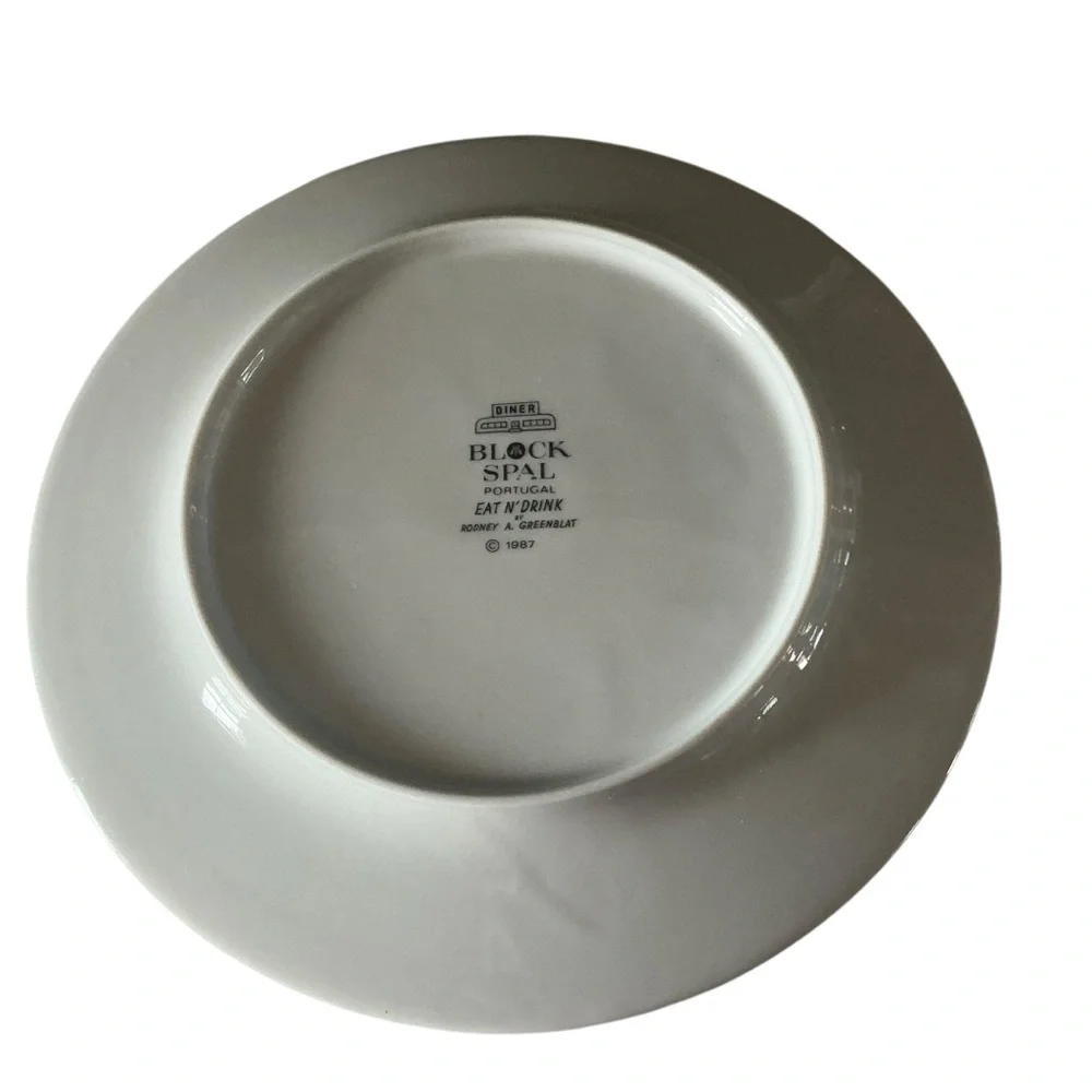 1987 vintage BLOCK SPAL Portugal EAT N DRINK 8” salad appetizer plate